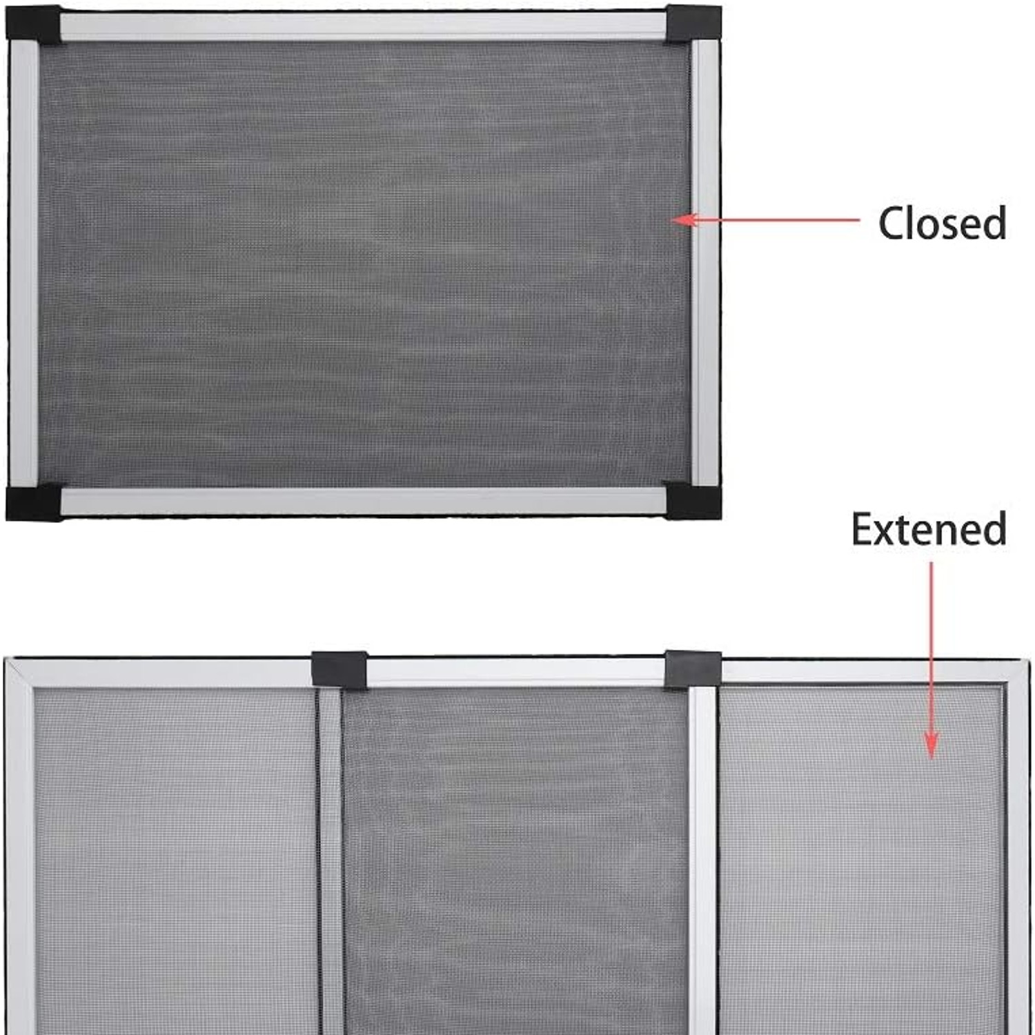Adjustable Sliding Window Screen, 20 Inch High, Expands 28 to 52 Inches: image 4