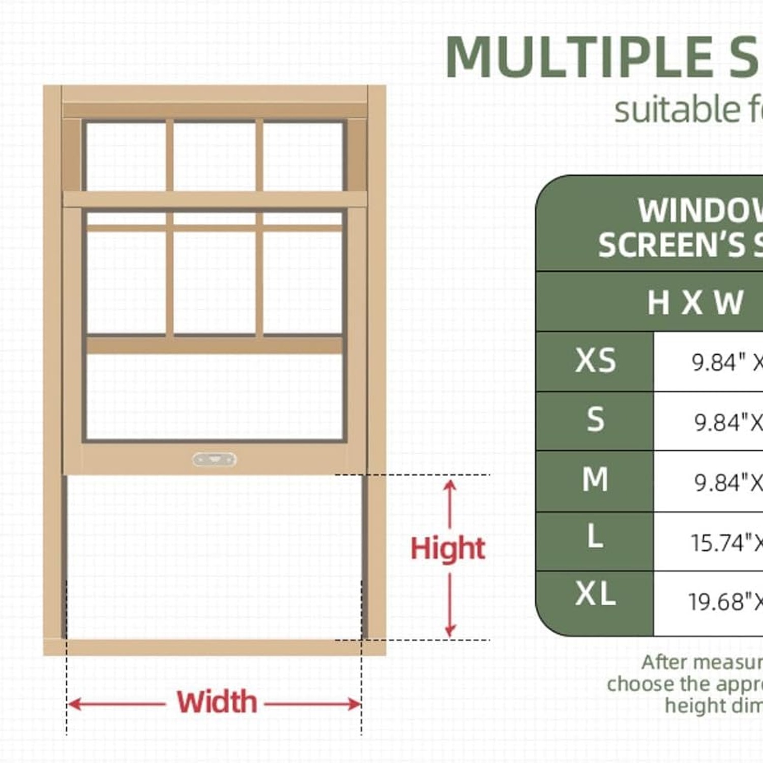 Adjustable Window Screen Small 10 Inch (2 Pack), detail view