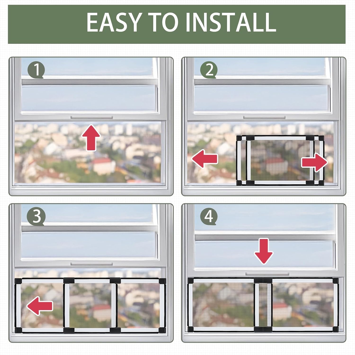 Adjustable Window Screen Small 10 Inch (2 Pack): image 5