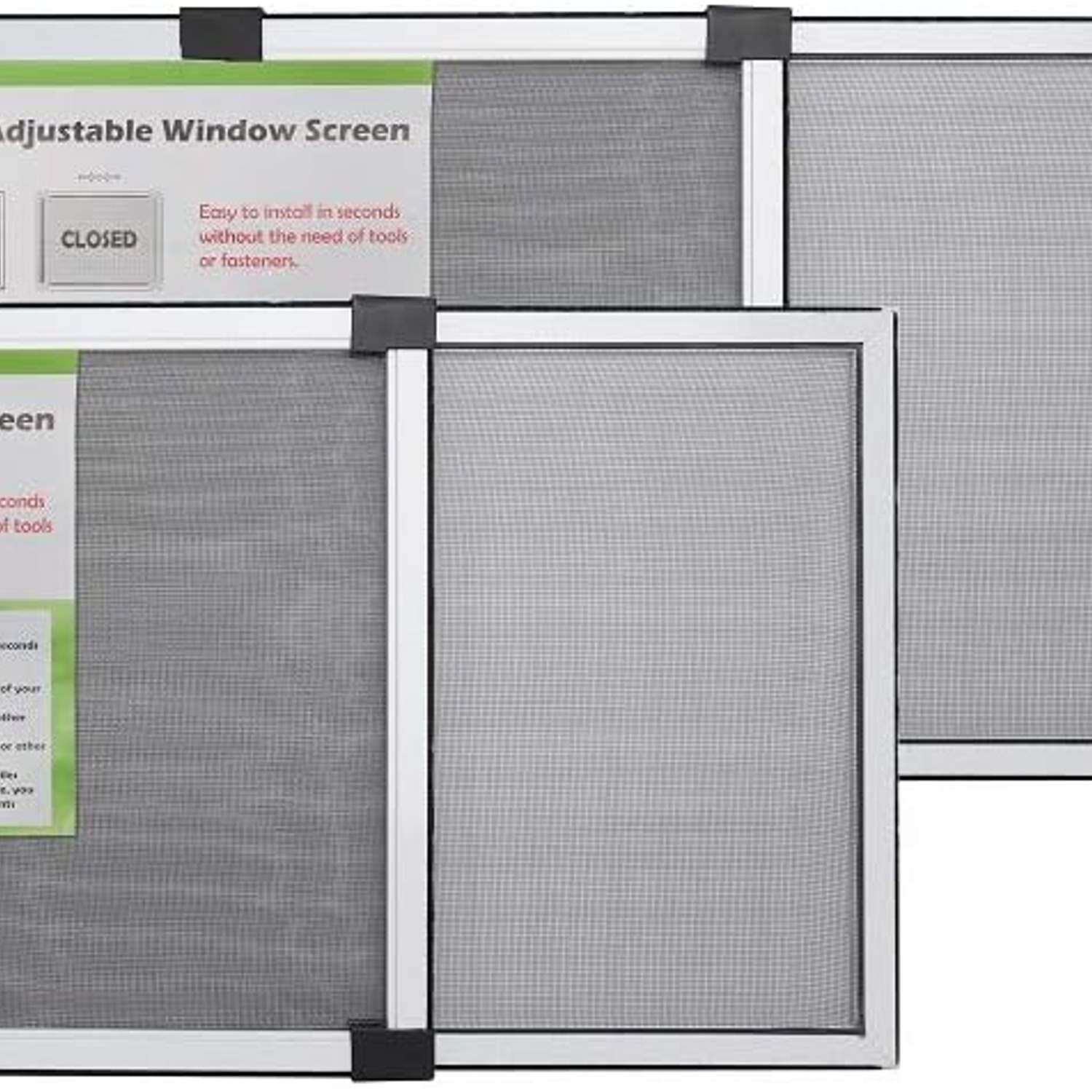 Adjustable Window Screen Small 10 Inch (2 Pack)