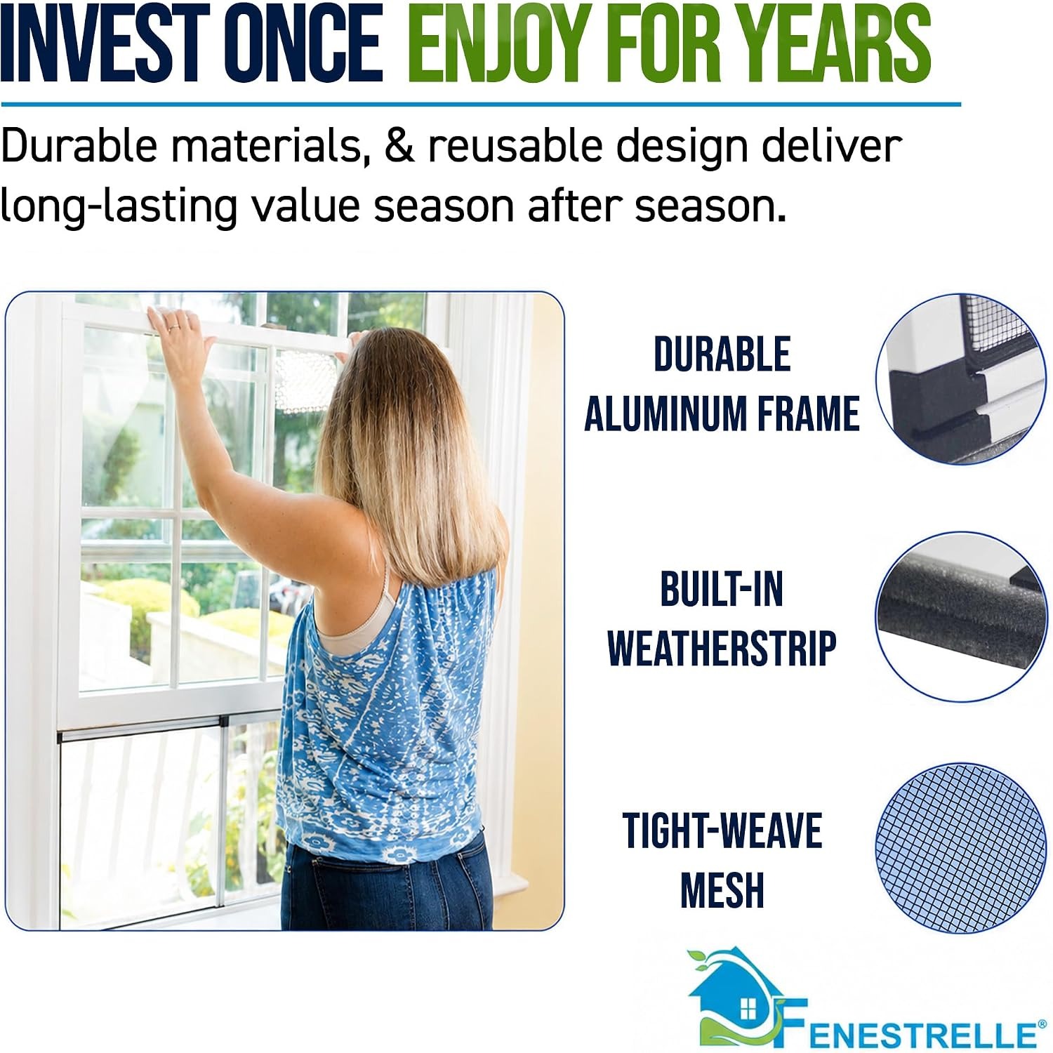 Expandable Window Screen 10 Inch, 2 Pack, detail view
