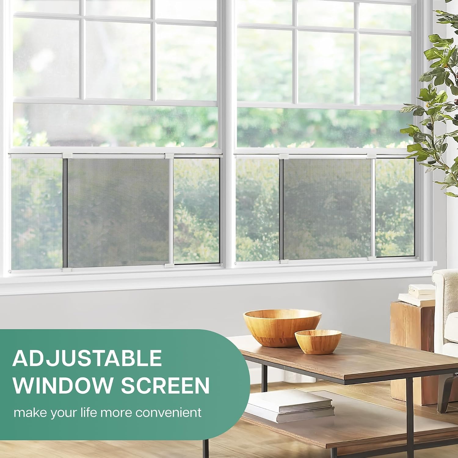 Expandable Window Screen 10 Inch White 2 Pack: image 6