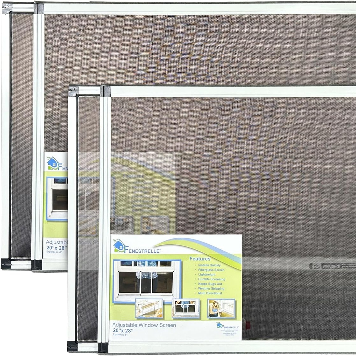Fenestrelle Expandable Window Screen 15 Inch, 2 Pack: image 2
