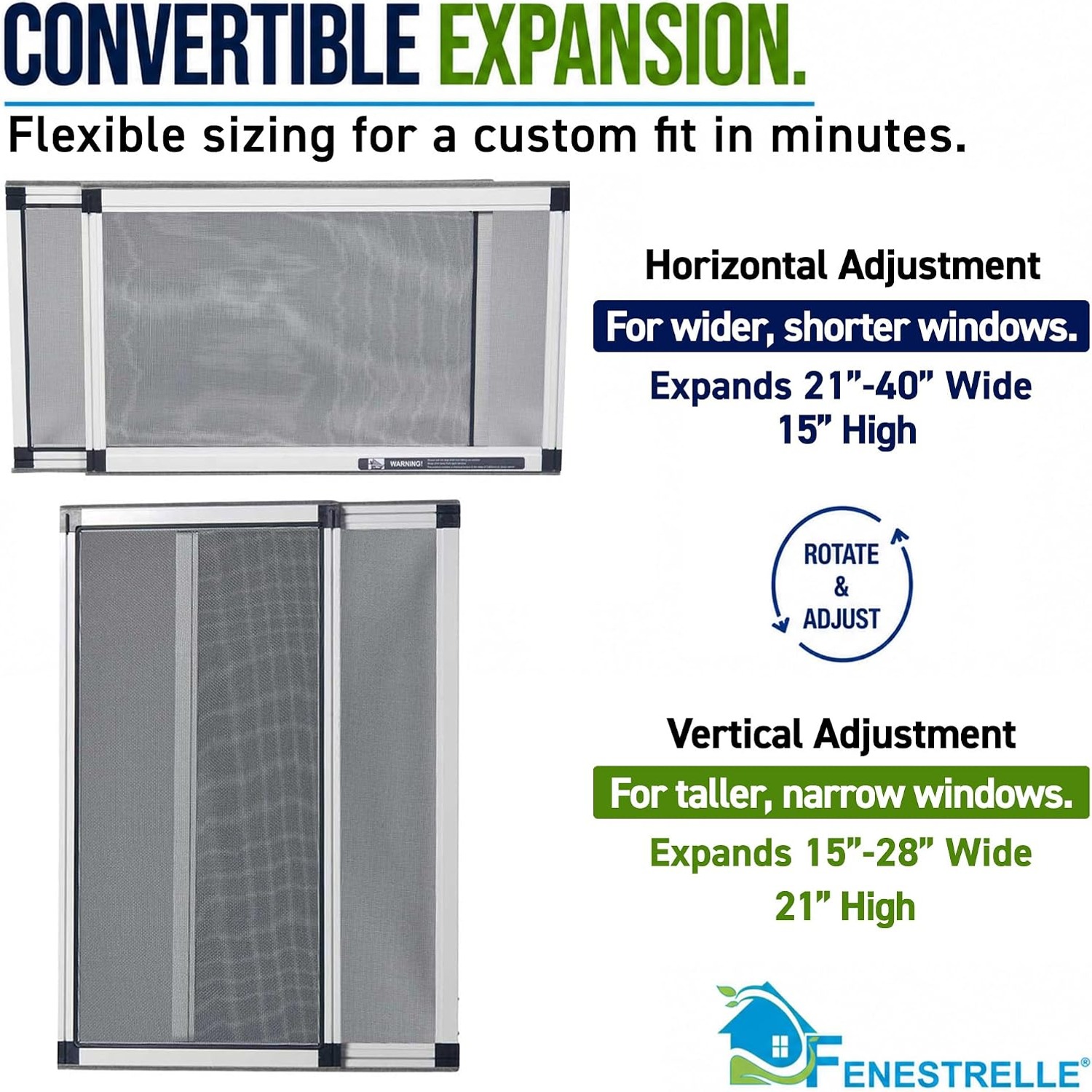 Fenestrelle Expandable Window Screen 15 Inch, 2 Pack: image 4