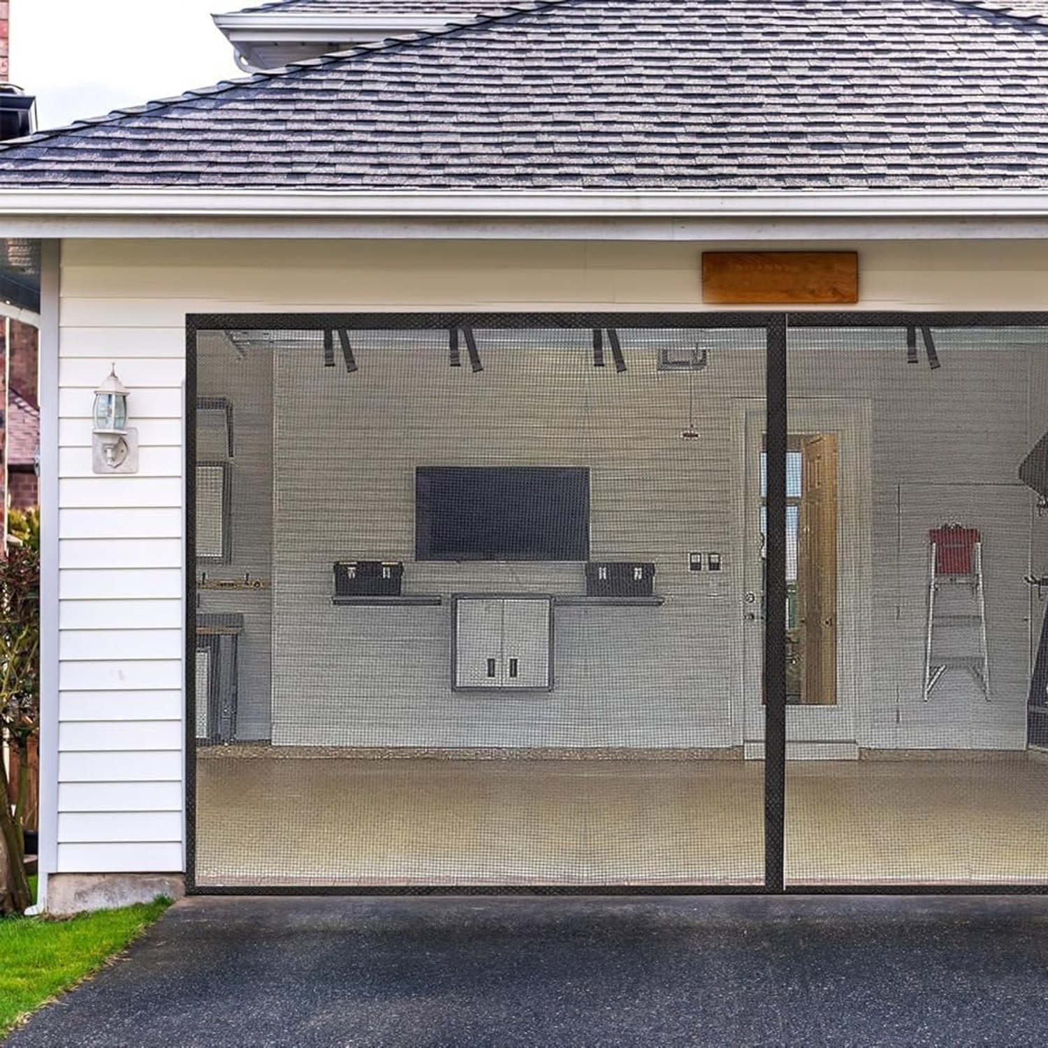 2-Car Magnetic Garage Door Screen 16 x 7 ft: image 10