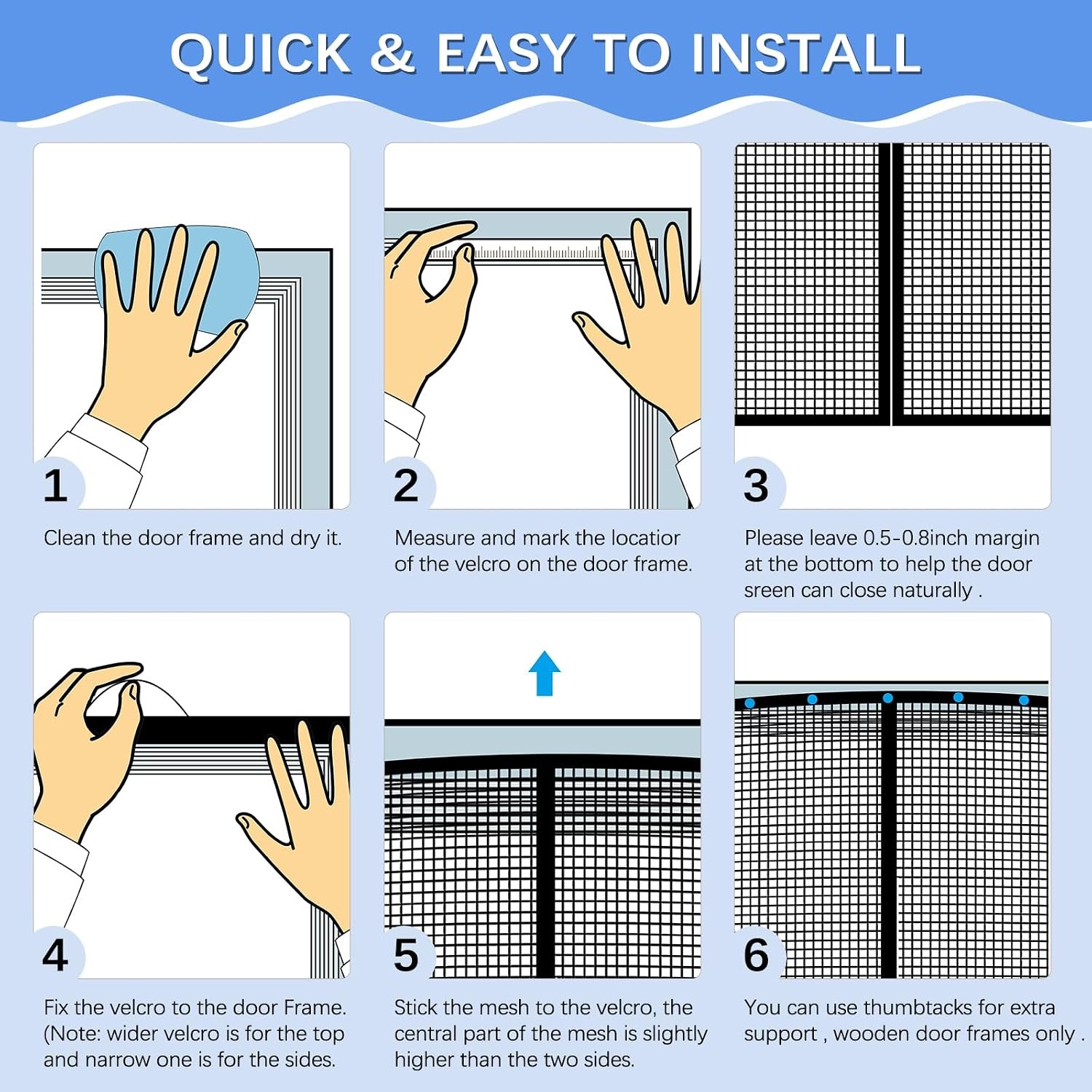 Magnetic Garage Door Screen for 2-Car Garages (16 x 7 ft): image 5