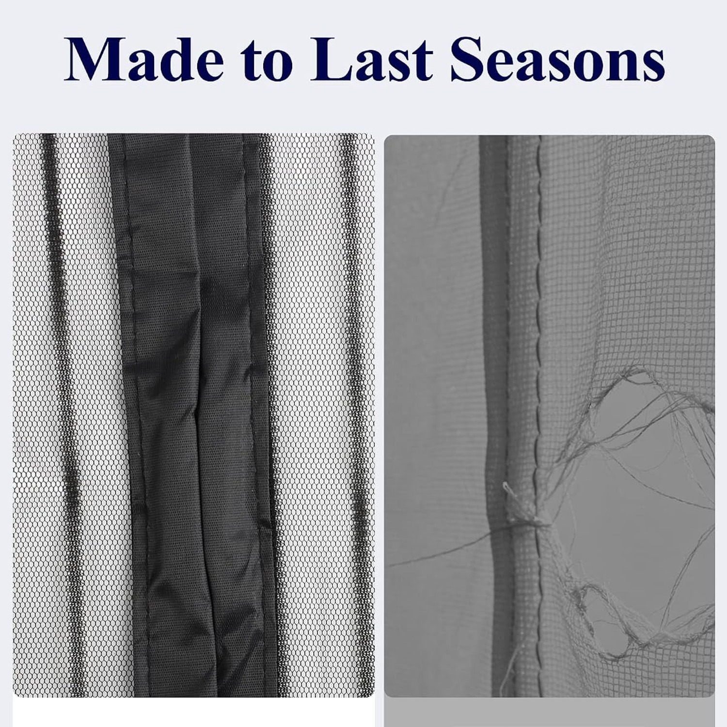 Kitsure Budget Magnetic Screen Door 38 x 82 in Stripe Black: image 5