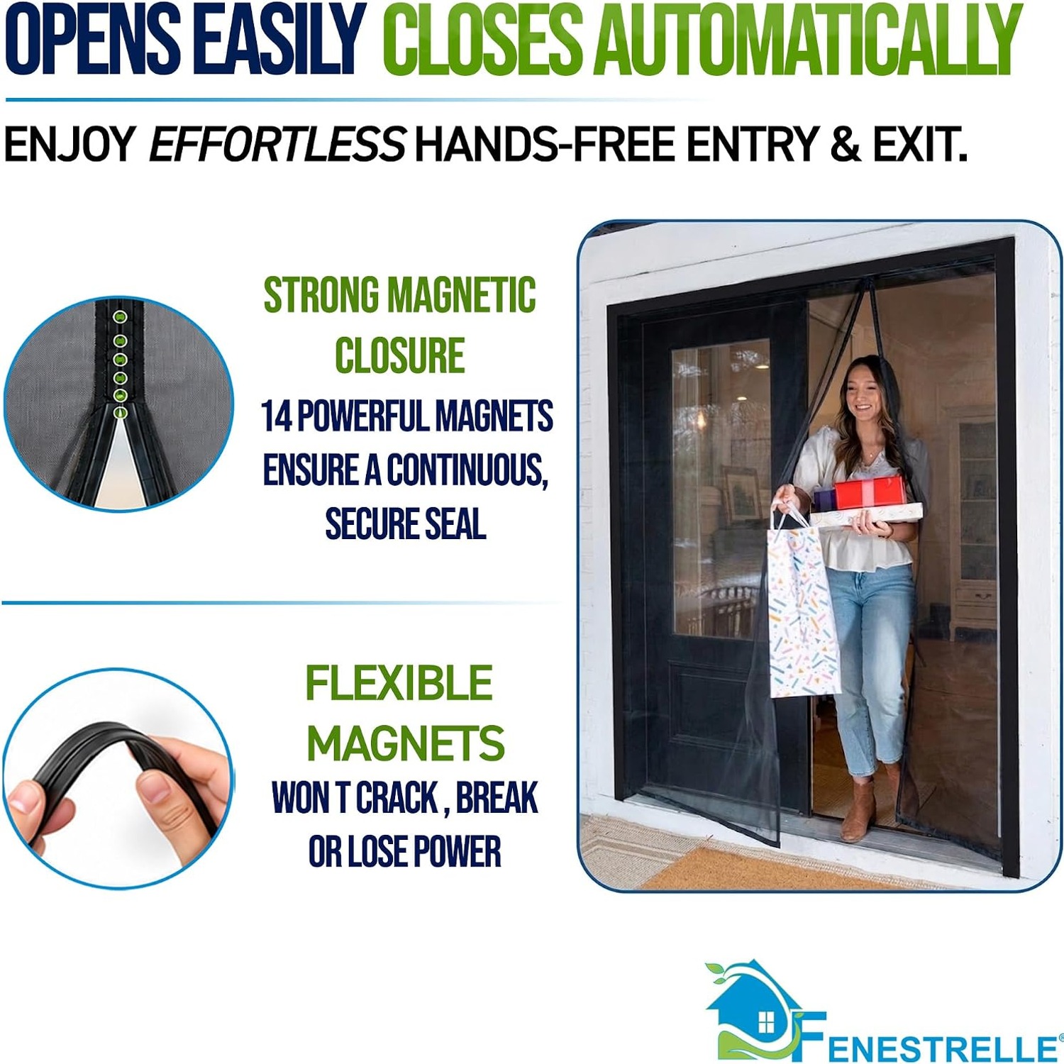 Fenestrelle French Door Magnetic Screen 72 x 80: image 8