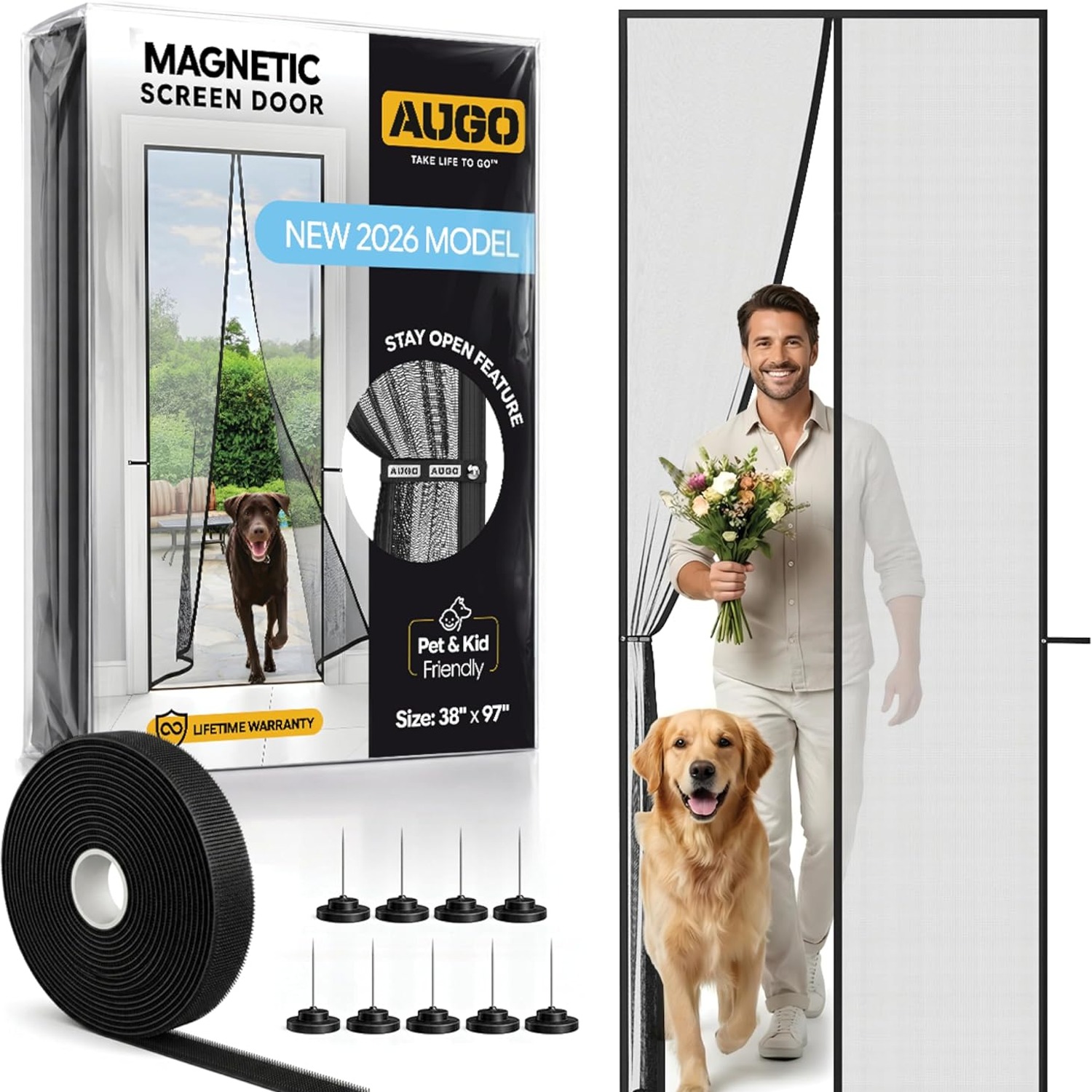 Heavy Duty Magnetic Screen Door 38 x 83: image 2