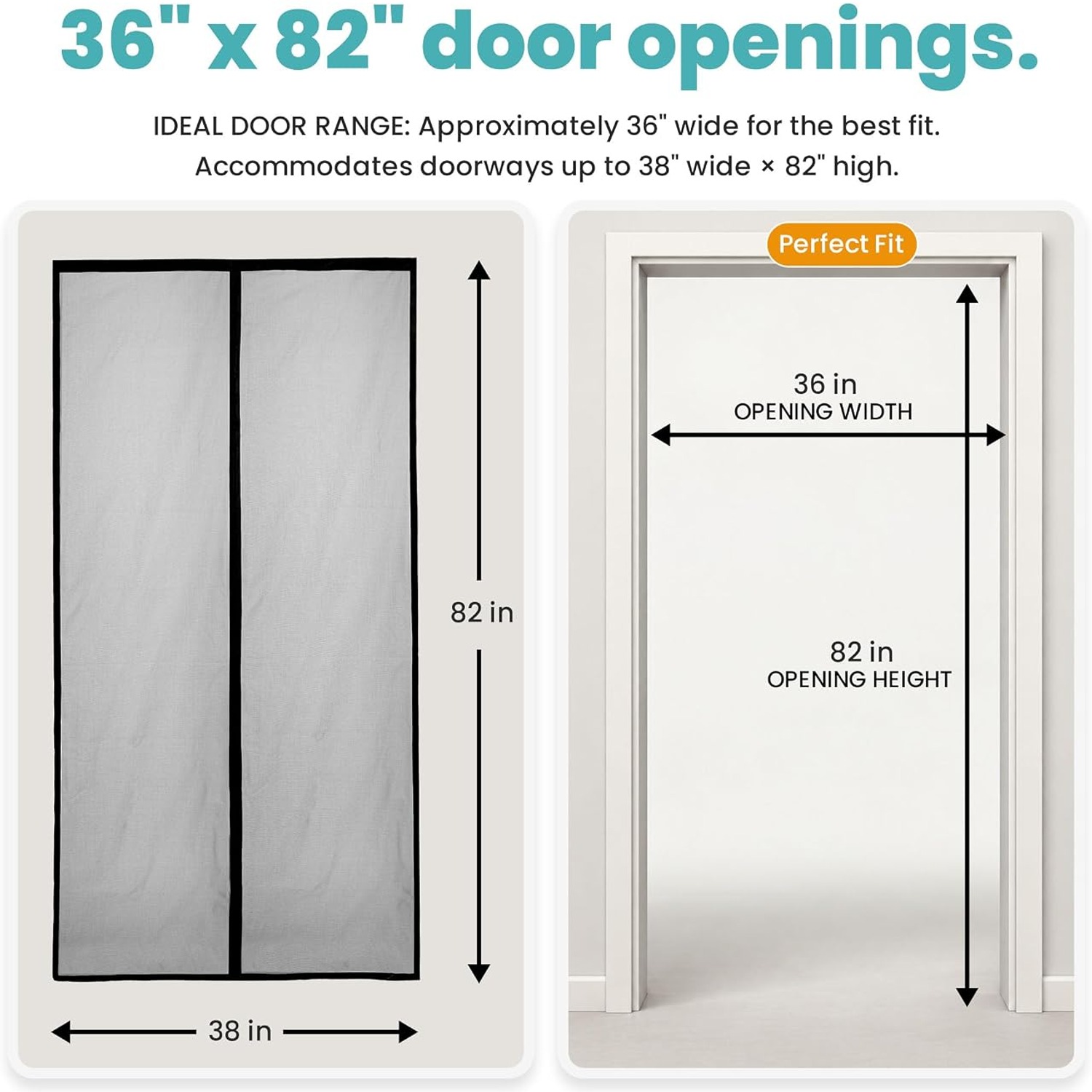Flux Phenom Fine Mesh Magnetic Screen Door 38 x 82: image 3