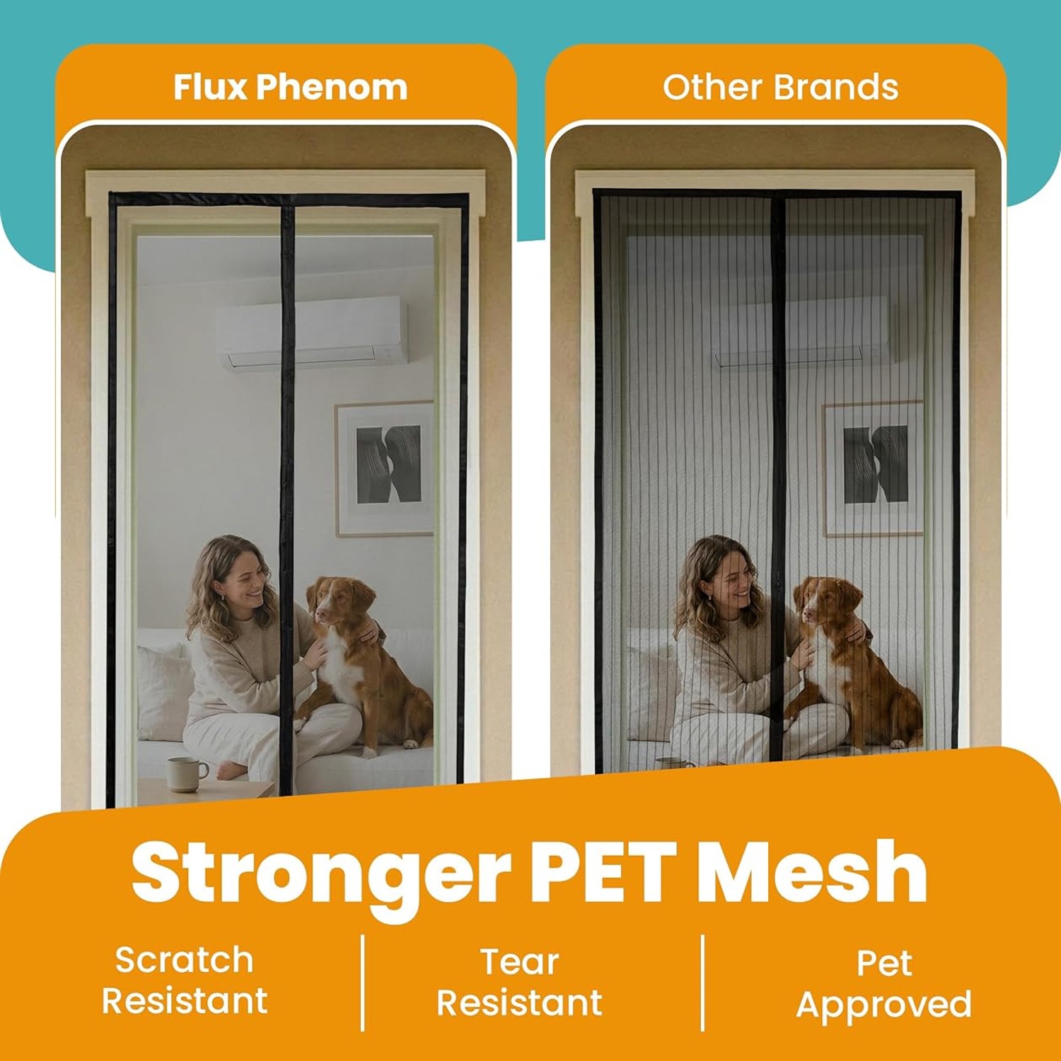 Flux Phenom Fine Mesh Magnetic Screen Door 38 x 82: image 7