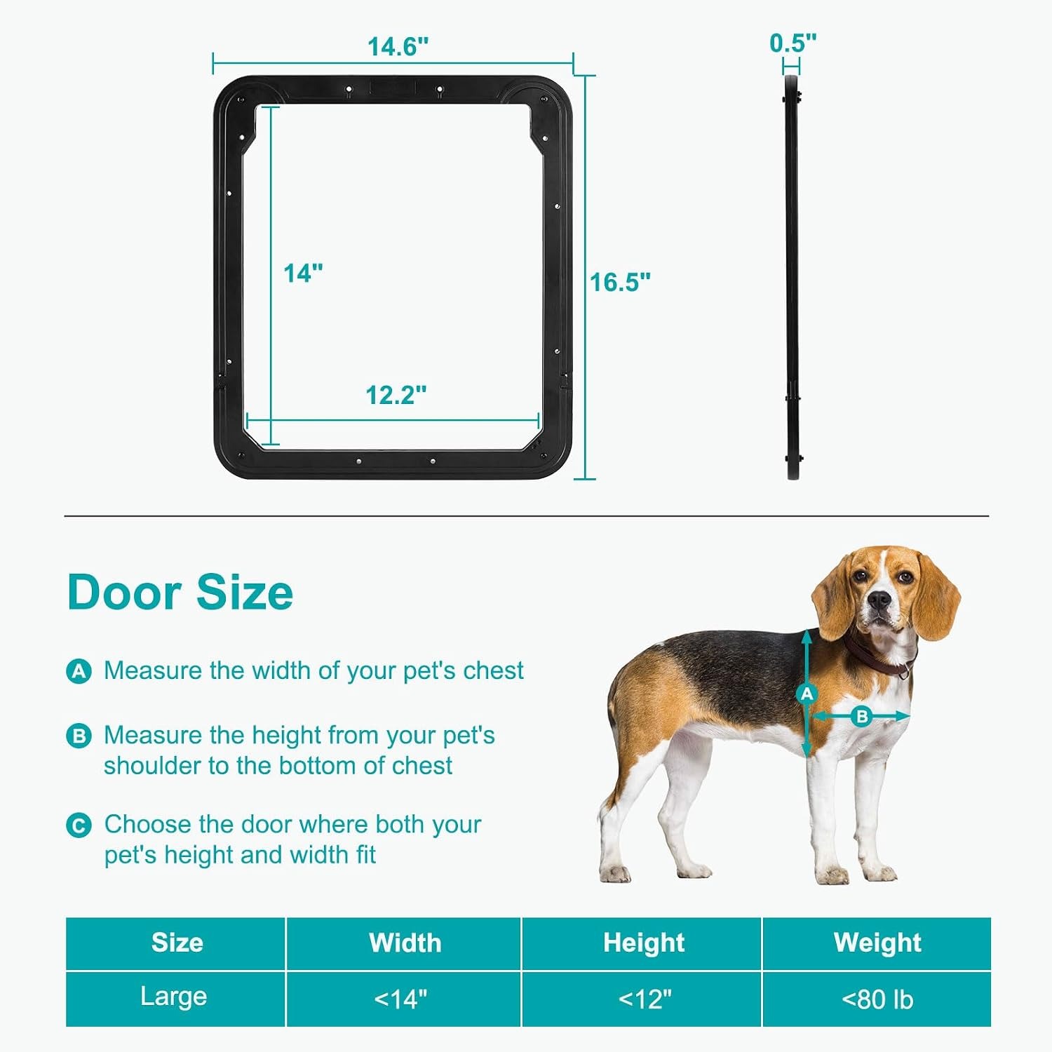 Ownpets Dog Screen Door 12 x 14 with Magnetic Flap: image 5
