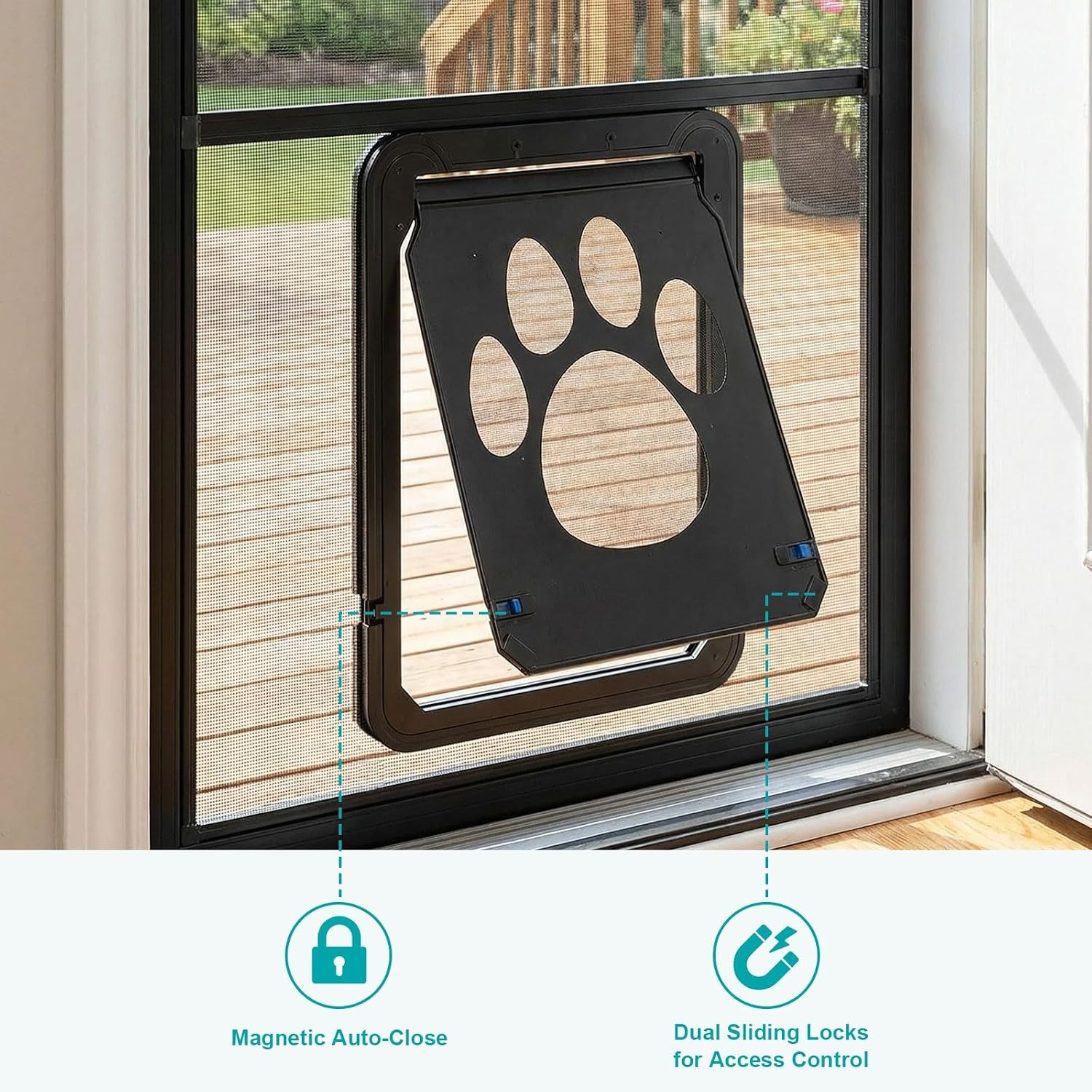 Ownpets Dog Screen Door 12 x 14 with Magnetic Flap: image 6