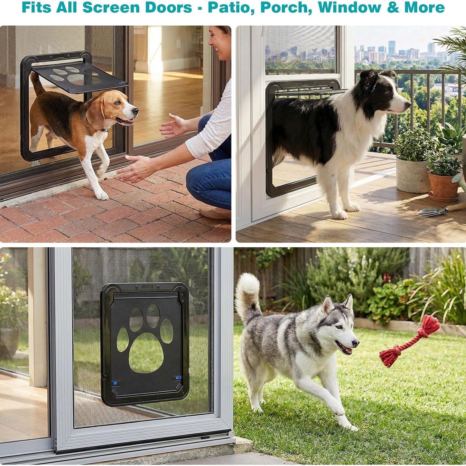 Ownpets Dog Screen Door 12 x 14 with Magnetic Flap: image 7