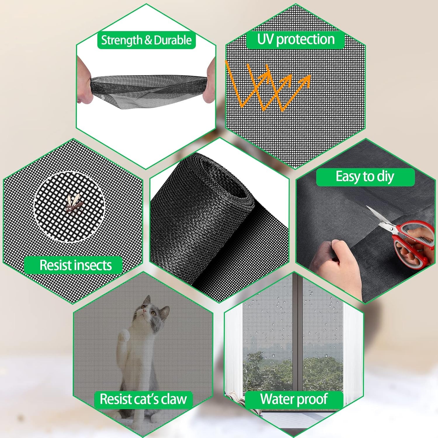 Pet Proof Screen Mesh 39 x 118 Inch Replacement Roll: image 7