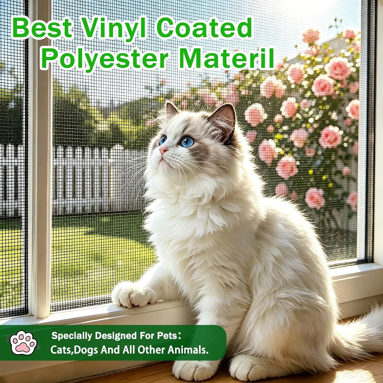 Pet Proof Screen Mesh 39 x 118 Inch Replacement Roll: image 8