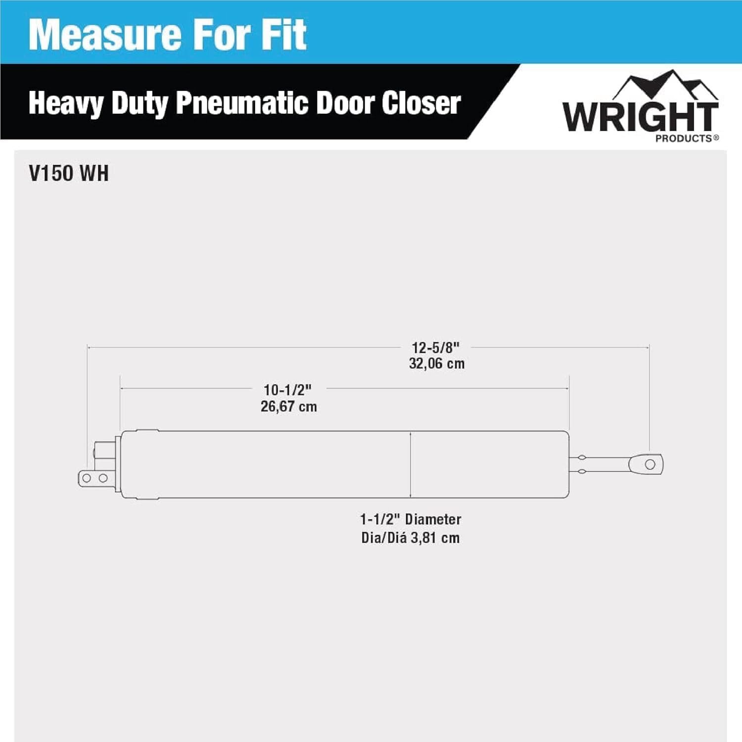 Wright Products Heavy Duty Pneumatic Storm Door Closer: image 6