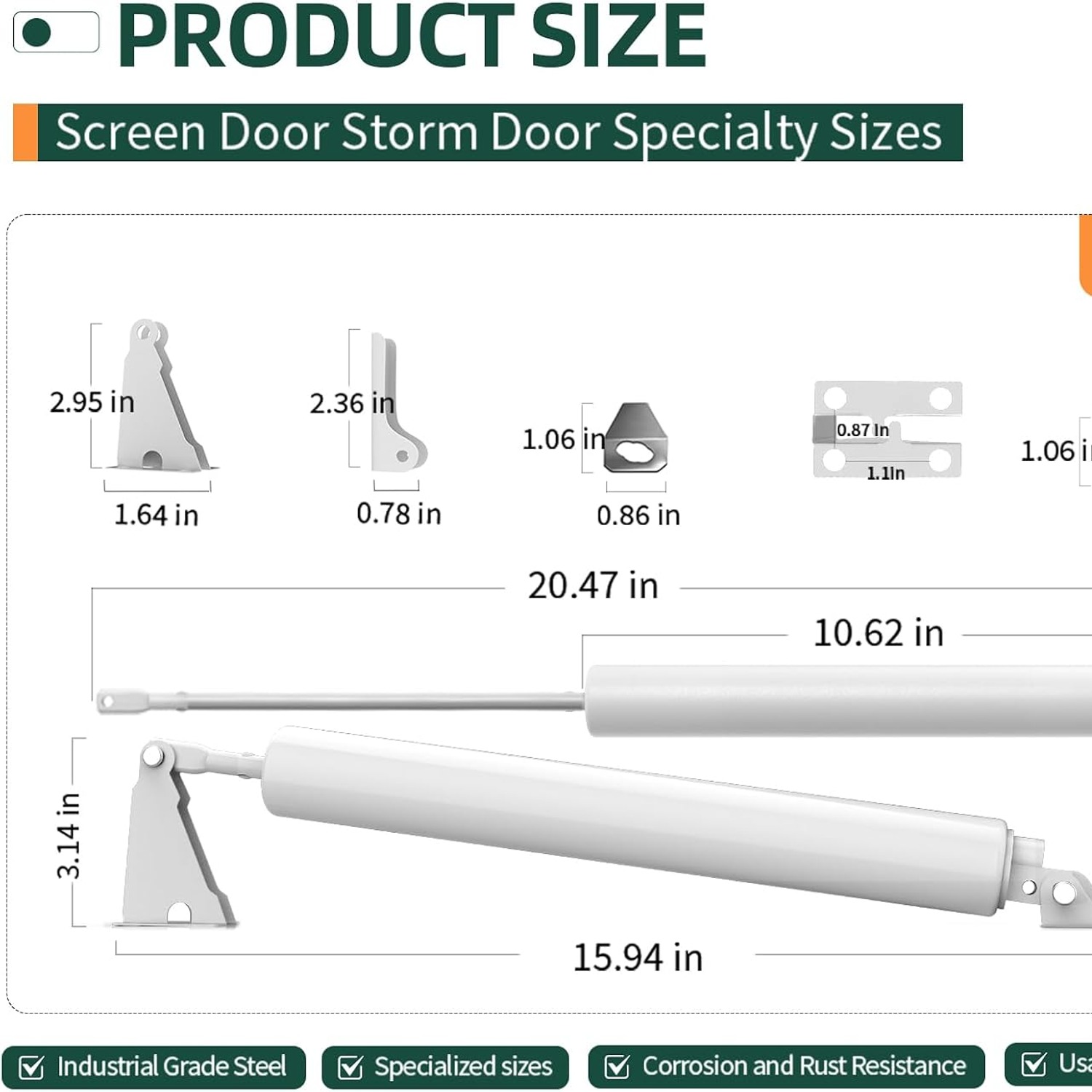 Standard Pneumatic Screen Door Closer: image 6