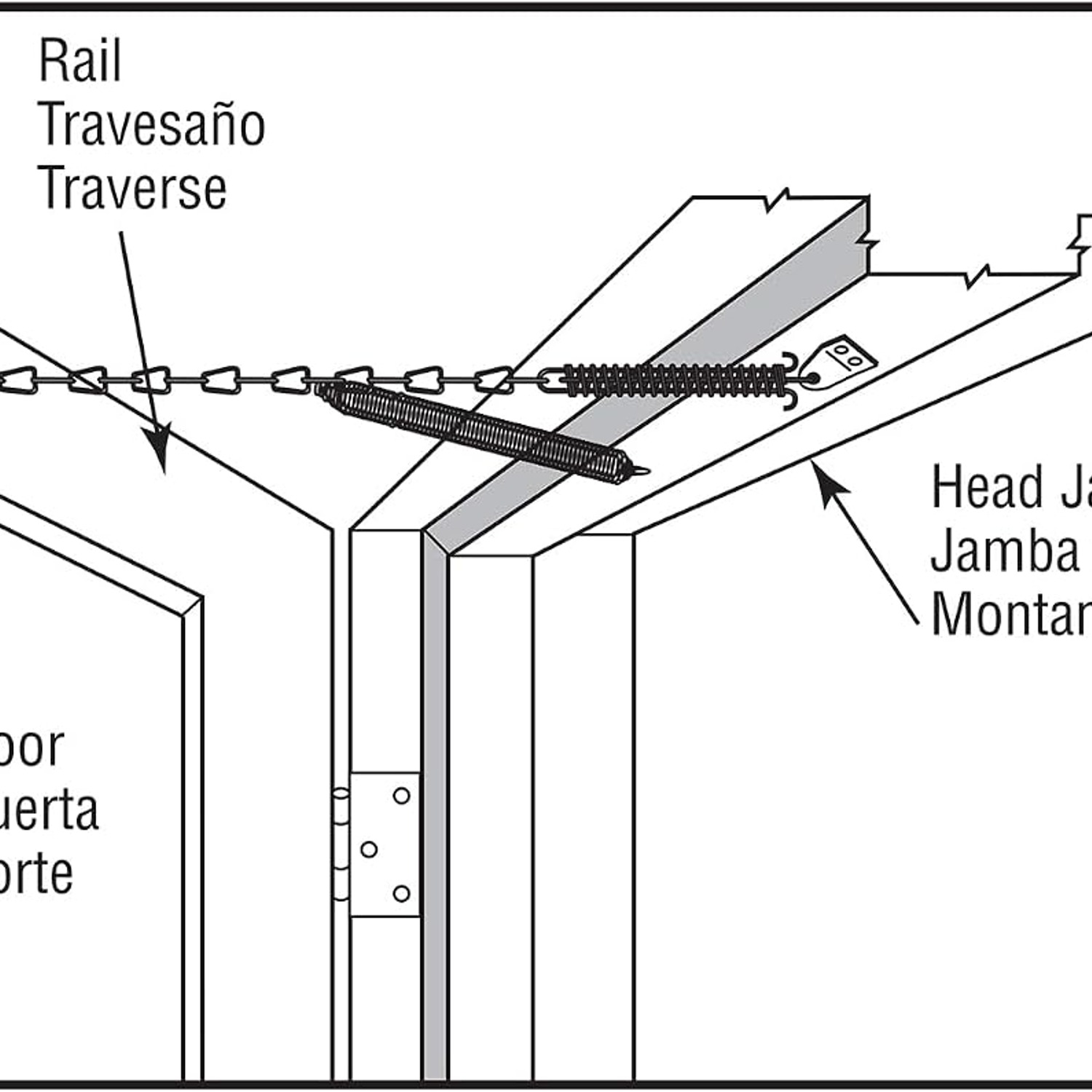 Storm Door Chain and Spring Wind Guard Kit: image 7
