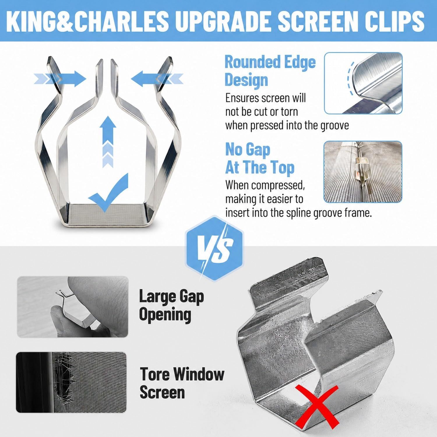 6-in-1 Window Screen Repair Kit with Fiberglass Mesh, Spline and Roller: image 5