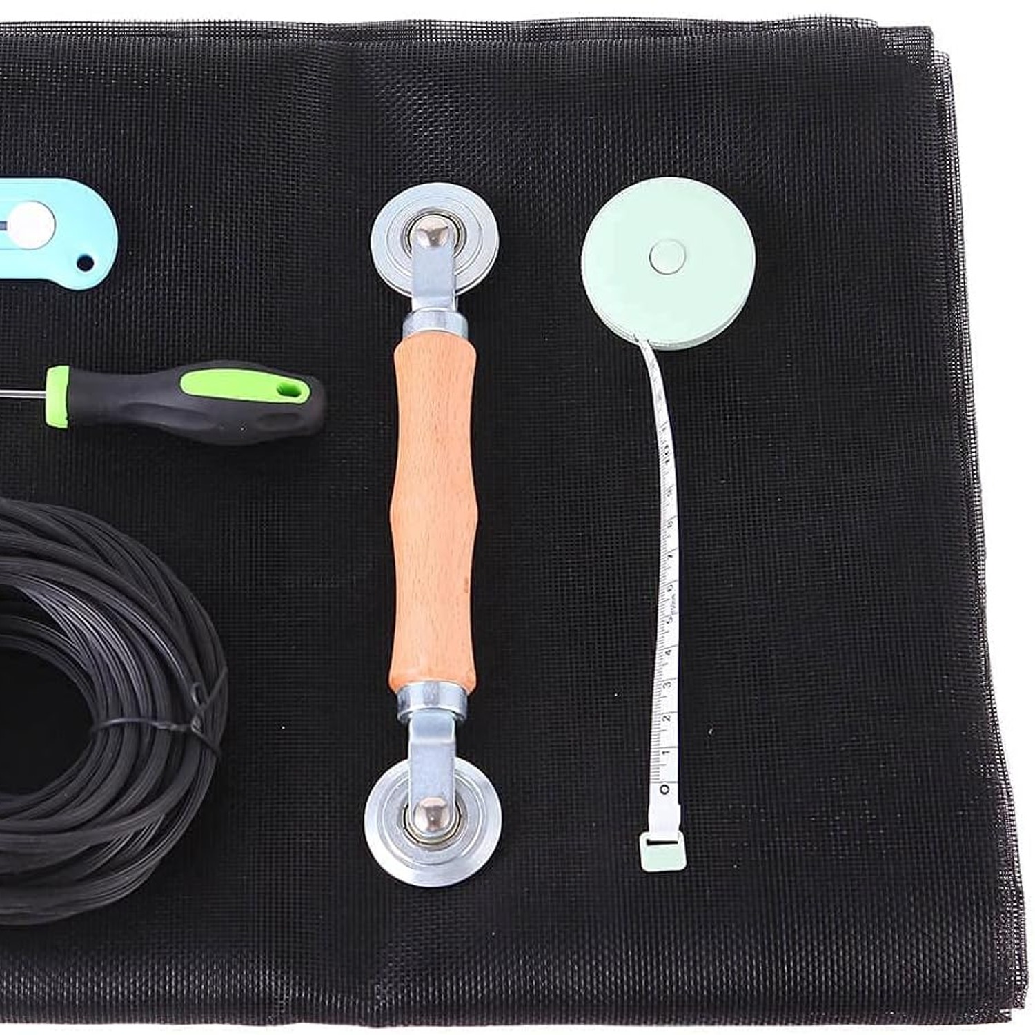 Window Screen Replacement Kit 48" x 118" with Roller, Spline and Tools