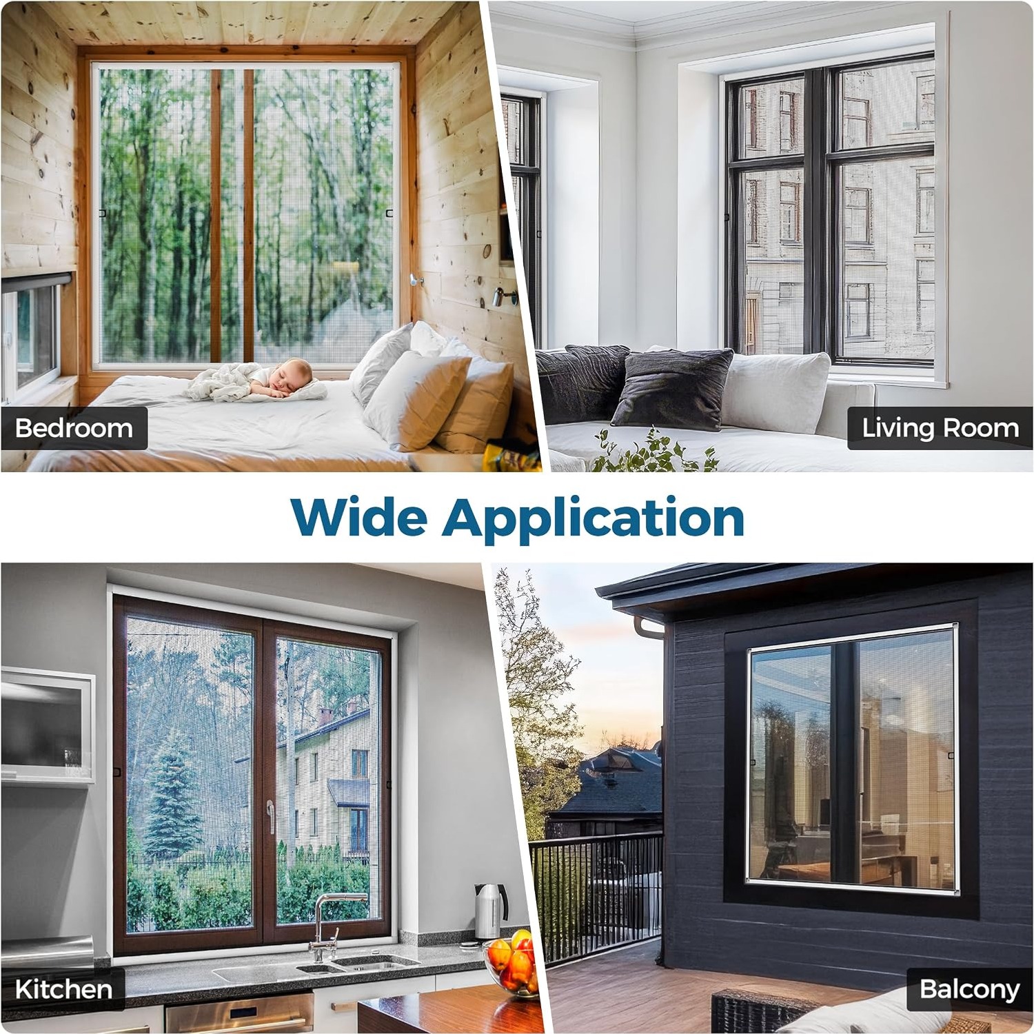 Aluminum Window Screen Frame Kit, 46 in x 46 in, 2 Sets: image 8